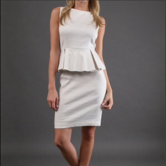 alice and olivia white peplum dress NEW Alice + Olivia White Moira Peplum Dress (Size 0) - MSRP $515.00!